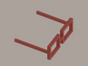 Square Sunglasses 3D Model