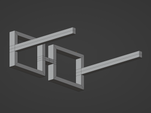 Square Sunglasses 3D Model