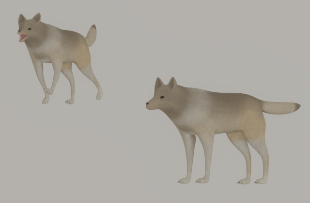 Wolf 3D Модель .c4d .max .obj .3ds .fbx .stl .blend 