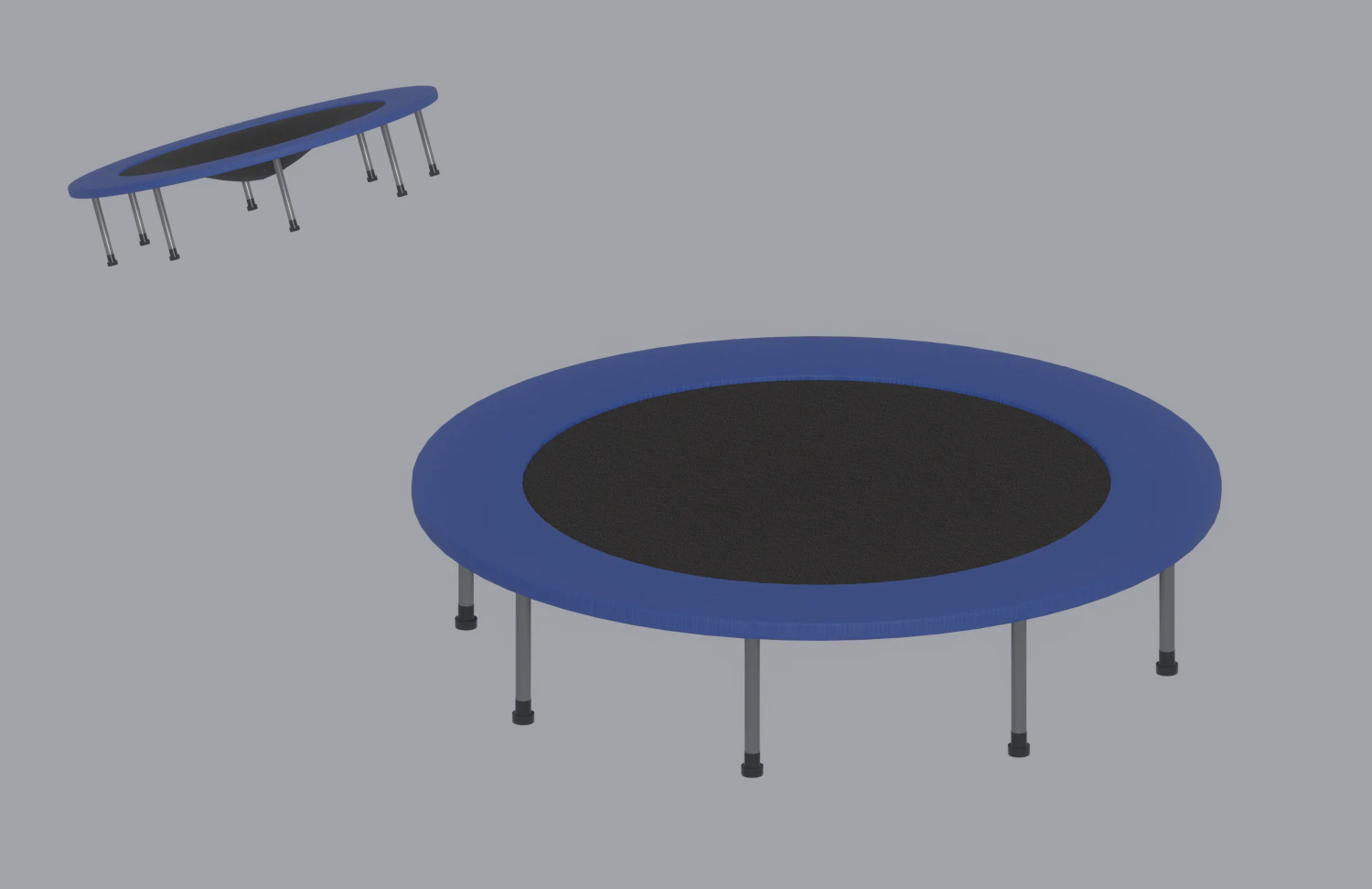 Trampoline 3D Model .c4d .max .obj .3ds .fbx .stl .blend 