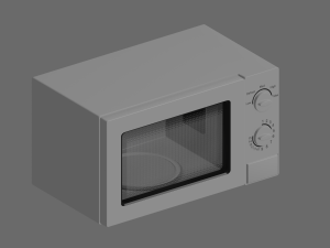 Microwave 3D-Modell