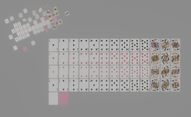 Deck Of Cards 3D Model .c4d .max .obj .3ds .fbx .stl .blend 