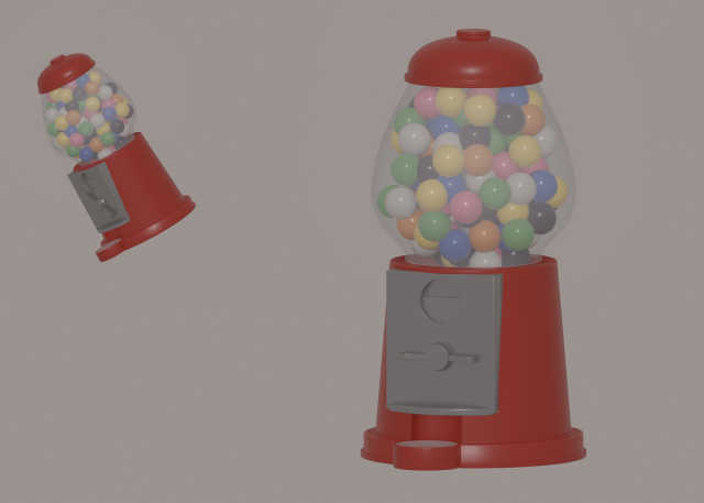 Bubblegum Machine 3D Модель .c4d .max .obj .3ds .fbx .stl .blend 