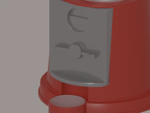 풍선껌 기계 3D 모델