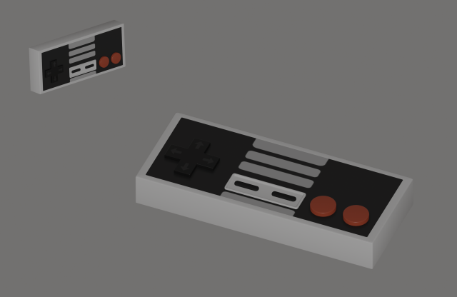 Classic Controller 3D Model .c4d .max .obj .3ds .fbx .stl .blend 