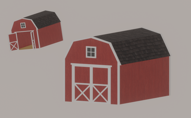 Barn Shed Modello 3D .c4d .max .obj .3ds .fbx .stl .blend 