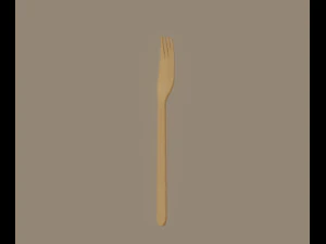 Wooden Fork 3D Model