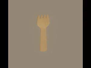 Wooden Fork 3D Model