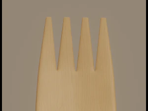 Wooden Fork 3D Model