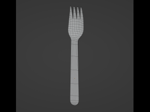 Wooden Fork 3D 模型