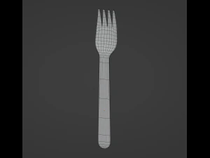 Wooden Fork 3D Model