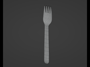 Wooden Fork 3D 模型
