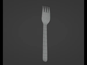 Wooden Fork 3D Model