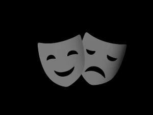 Maschera Commedia Modello 3D