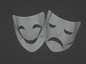 Comedy Mask 3D Model