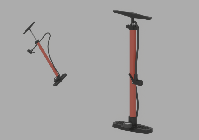 Bike Pump Model 3D .c4d .max .obj .3ds .fbx .stl .blend 