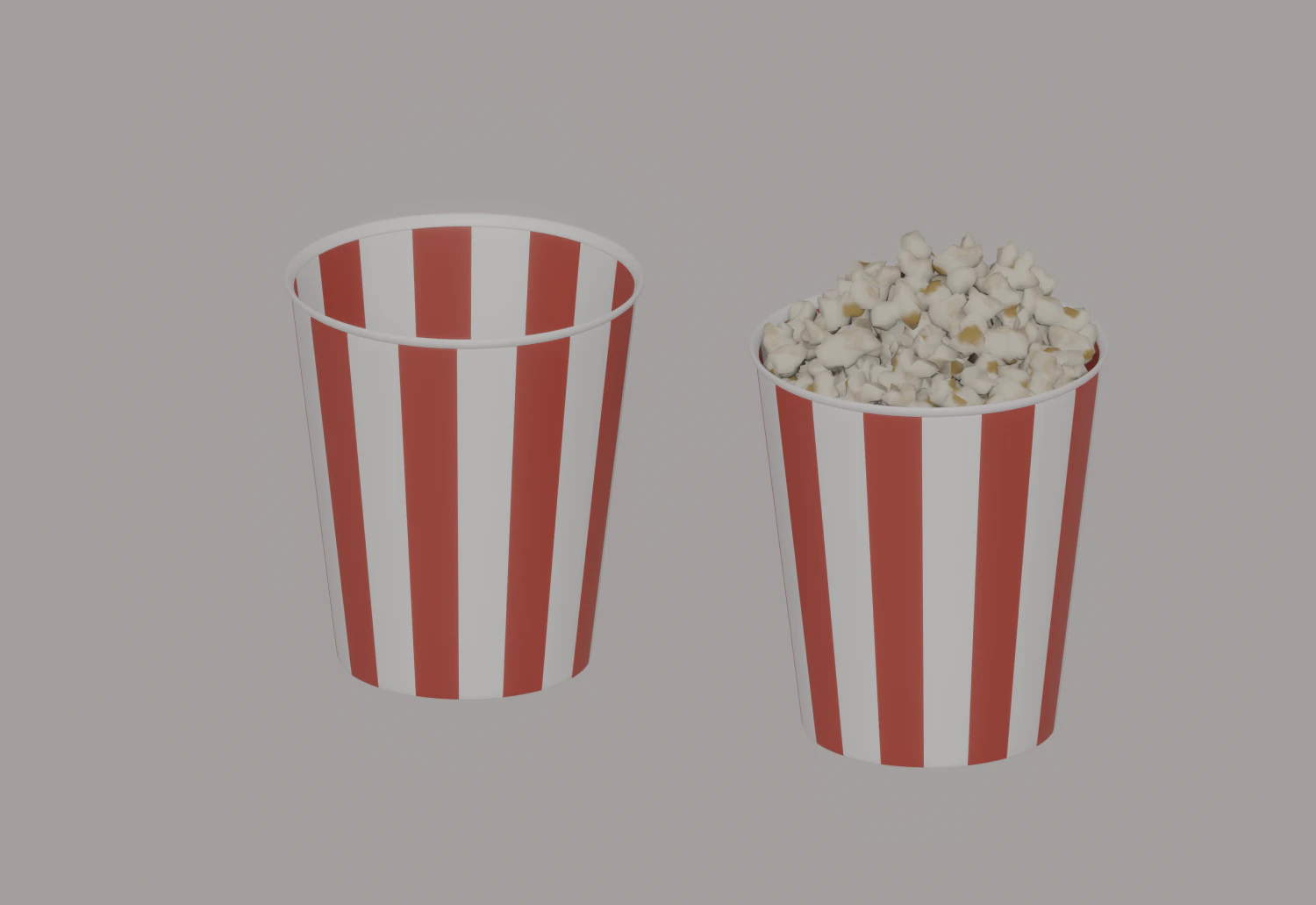 Yuvarlak Patlamış Mısır &Ccedil;antası 3D Model .c4d .max .obj .3ds .fbx .stl .blend 