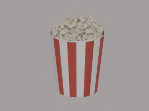 Round Popcorn Bag 3D 모델
