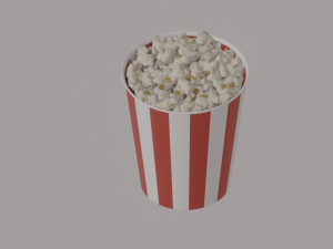 Round Popcorn Bag 3D 모델