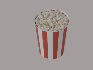 Yuvarlak Patlamış Mısır &Ccedil;antası 3D Model