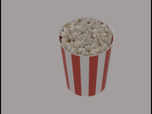 Round Popcorn Bag 3D 모델