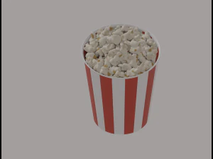 Yuvarlak Patlamış Mısır &Ccedil;antası 3D Model