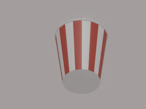 Yuvarlak Patlamış Mısır &Ccedil;antası 3D Model