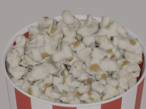 Round Popcorn Bag 3D 모델