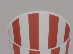 Round Popcorn Bag 3D 모델