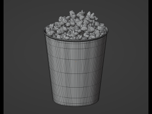Round Popcorn Bag 3D 모델