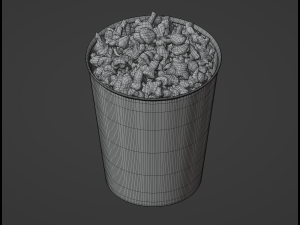 Round Popcorn Bag 3D 모델