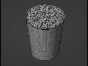 Yuvarlak Patlamış Mısır &Ccedil;antası 3D Model