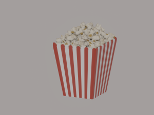 Square Popcorn Bag Modèle 3D