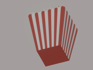 Square Popcorn Bag Modèle 3D