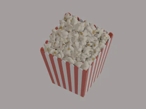 Square Popcorn Bag 3D Model