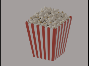 Square Popcorn Bag Modèle 3D