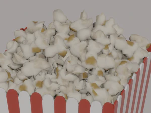 Square Popcorn Bag 3D Model