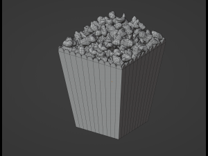 Square Popcorn Bag Modèle 3D