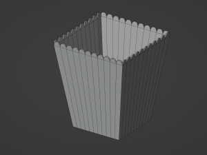 Square Popcorn Bag Modèle 3D