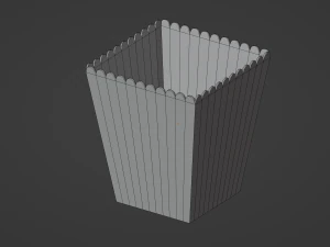 Square Popcorn Bag 3D Model