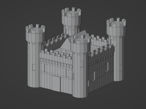Medieval Castle Model 3D