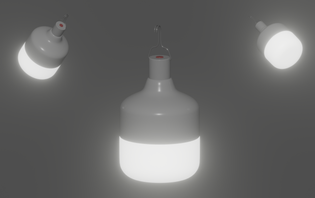 Portable Led Lamp Model 3D .c4d .max .obj .3ds .fbx .stl .blend 