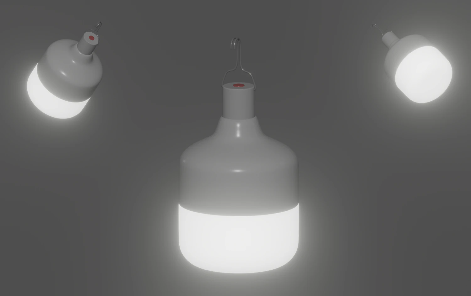 Portable Led Lamp 3D Model .c4d .max .obj .3ds .fbx .stl .blend 