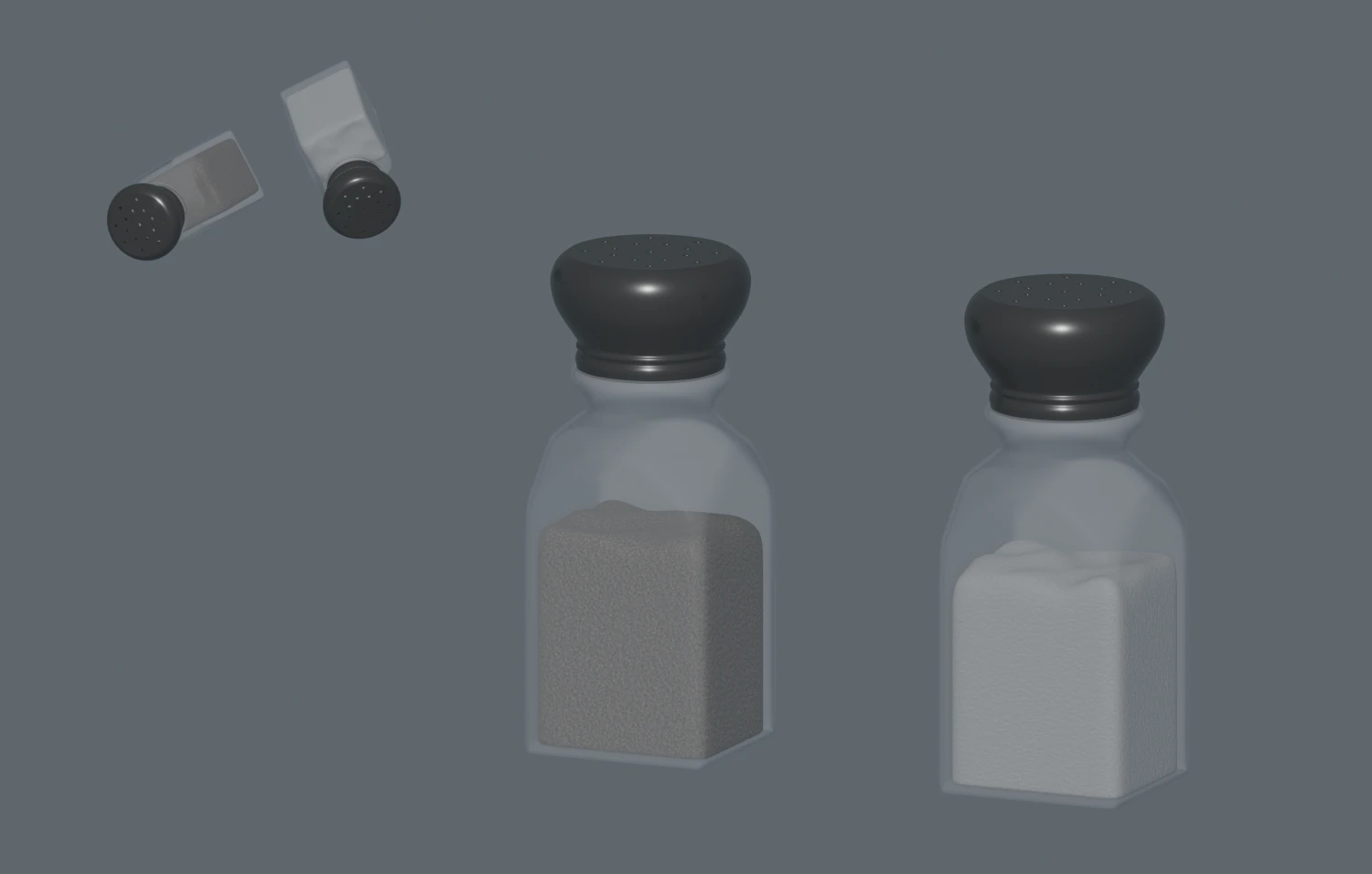 Salt and Pepper 3D Model .c4d .max .obj .3ds .fbx .stl .blend 