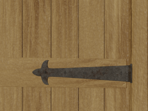 Old Wooden Arch Door 3D Модель