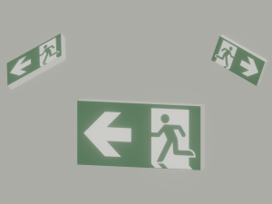 Exit Sign 3D Model
