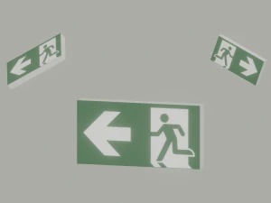 Sinal de sa&iacute;da Modelo 3D