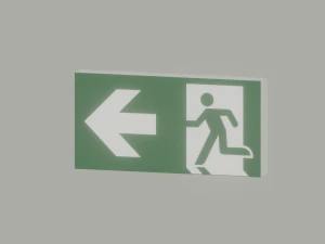 &Ccedil;ıkış İşareti 3D Model