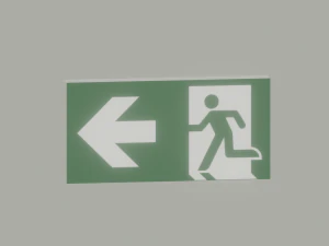 &Ccedil;ıkış İşareti 3D Model