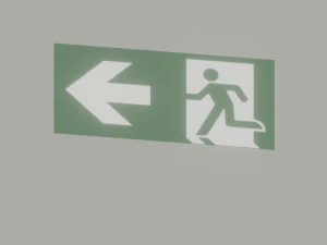 &Ccedil;ıkış İşareti 3D Model